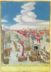 Marie de Medici (1573-1642) desembarcando en Róterdam, 1639